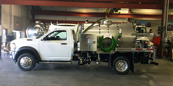 Tanks & Chassis now Ordered for Early Spring Delivery 2023 Ford F55 4x4 Portable Toilet Service Unit w/toilet carrier on rear. vacuum truck